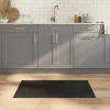 Négyszögletű fekete bambusz szőnyeg 60 x 100 cm