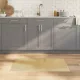 Négyszögletű világos természetes bambusz szőnyeg 60 x 100 cm