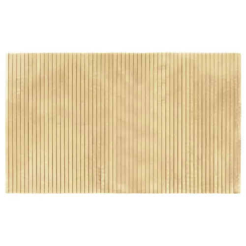 Négyszögletű világos természetes bambusz szőnyeg 60 x 100 cm
