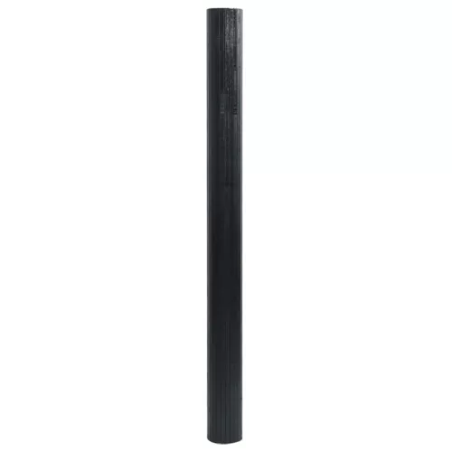 Négyszögletű fekete bambusz szőnyeg 60 x 200 cm