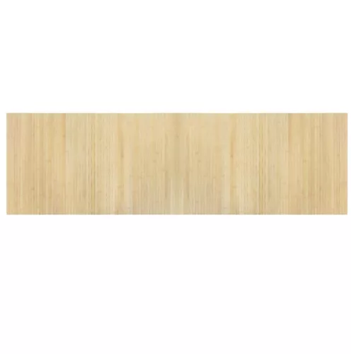 Négyszögletű világos természetes bambusz szőnyeg 60 x 200 cm