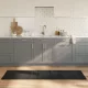 Négyszögletű szürke bambusz szőnyeg 60 x 200 cm