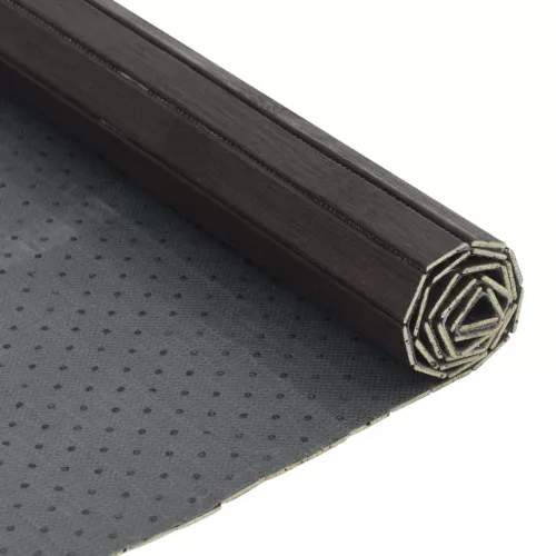 Négyszögletű sötétbarna bambusz szőnyeg 60 x 200 cm