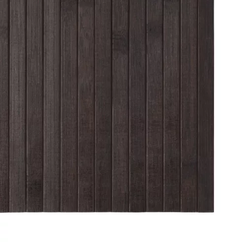 Négyszögletű sötétbarna bambusz szőnyeg 60 x 200 cm