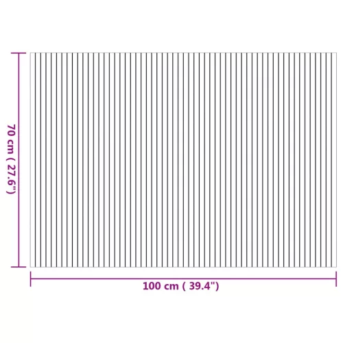 Négyszögletű természetes bambusz szőnyeg 70 x 200 cm