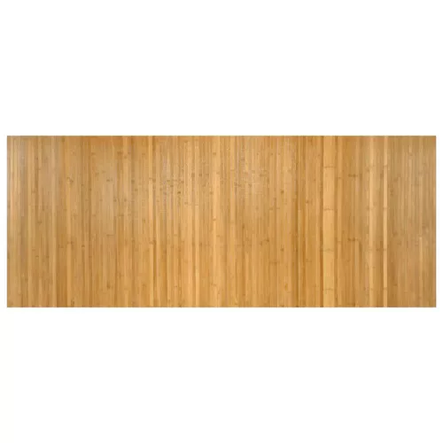 Négyszögletű természetes bambusz szőnyeg 80 x 200 cm