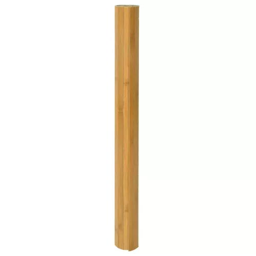 Négyszögletű természetes bambusz szőnyeg 80 x 200 cm