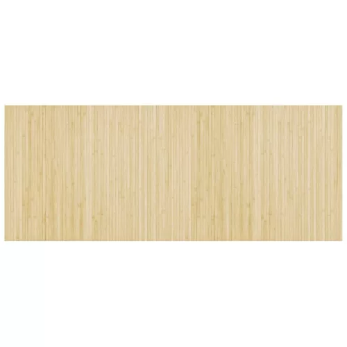 Négyszögletű világos természetes bambusz szőnyeg 80 x 200 cm