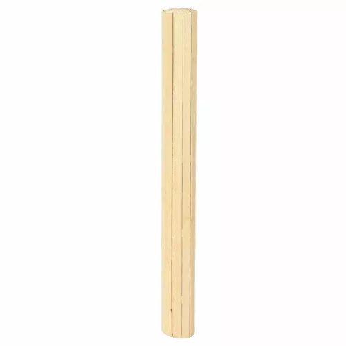 Négyszögletű világos természetes bambusz szőnyeg 80 x 200 cm