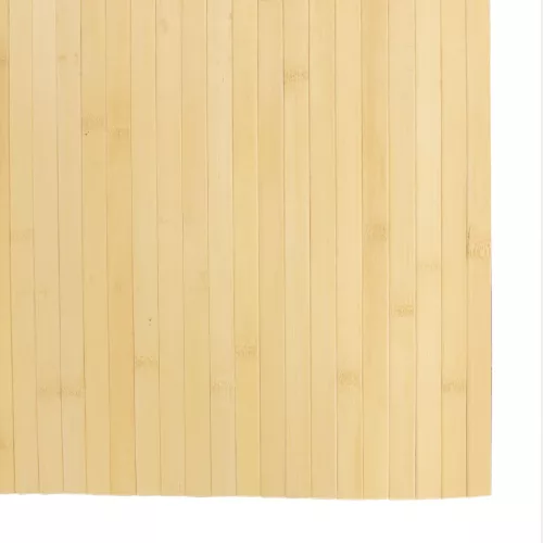 Négyszögletű világos természetes bambusz szőnyeg 80 x 200 cm