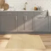 Négyszögletű világos természetes bambusz szőnyeg 100 x 100 cm