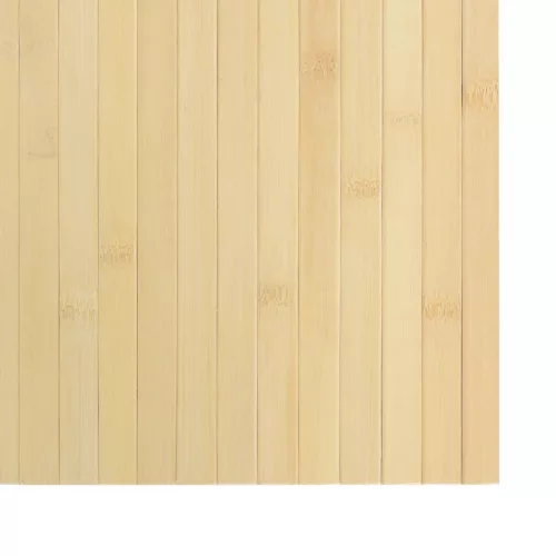 Négyszögletű világos természetes bambusz szőnyeg 100 x 100 cm