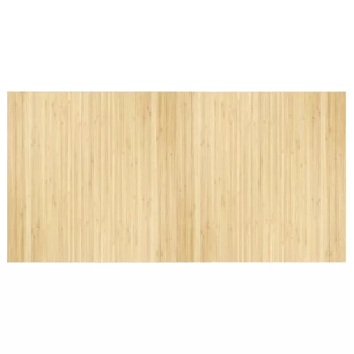 Négyszögletű világos természetes bambusz szőnyeg 100 x 200 cm