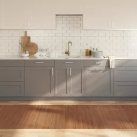 Négyszögletű barna bambusz szőnyeg 100 x 300 cm