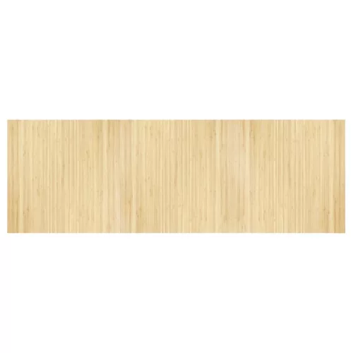 Négyszögletű világos természetes bambusz szőnyeg 100 x 300 cm