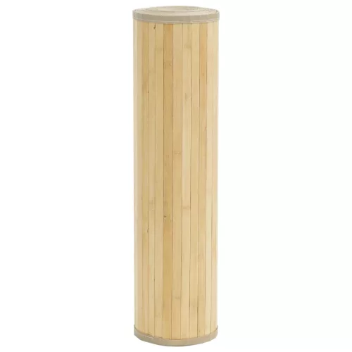 Négyszögletű világos természetes bambusz szőnyeg 60 x 100 cm