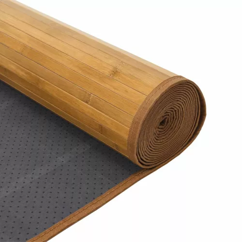 Négyszögletű természetes bambusz szőnyeg 60 x 200 cm