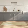 Négyszögletű világos természetes bambusz szőnyeg 60 x 200 cm