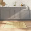 Négyszögletű világos természetes bambusz szőnyeg 70 x 100 cm