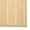 Négyszögletű világos természetes bambusz szőnyeg 70 x 100 cm