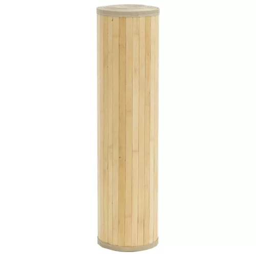 Négyszögletű világos természetes bambusz szőnyeg 70 x 200 cm