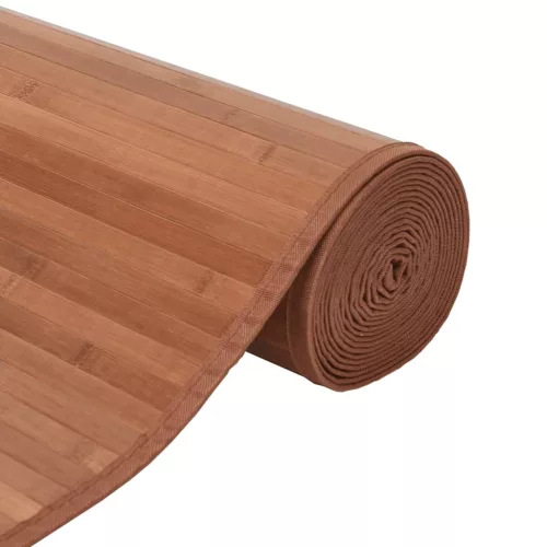 Négyszögletű barna bambusz szőnyeg 70 x 1000 cm