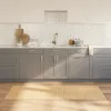 Négyszögletű világos természetes bambusz szőnyeg 80 x 200 cm