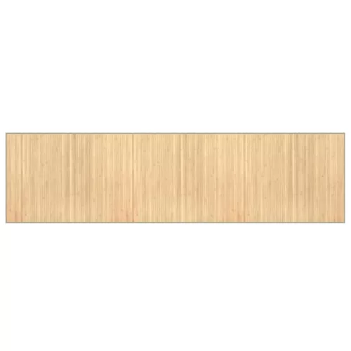 Négyszögletű világos természetes bambusz szőnyeg 80 x 300 cm