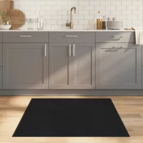 Fekete bambusz négyzet alakú szőnyeg 100 x 100 cm