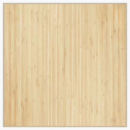 Világos természetes bambusz négyzet alakú szőnyeg 100 x 100 cm