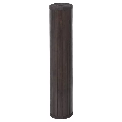 Sötétbarna bambusz négyzet alakú szőnyeg 100 x 100 cm