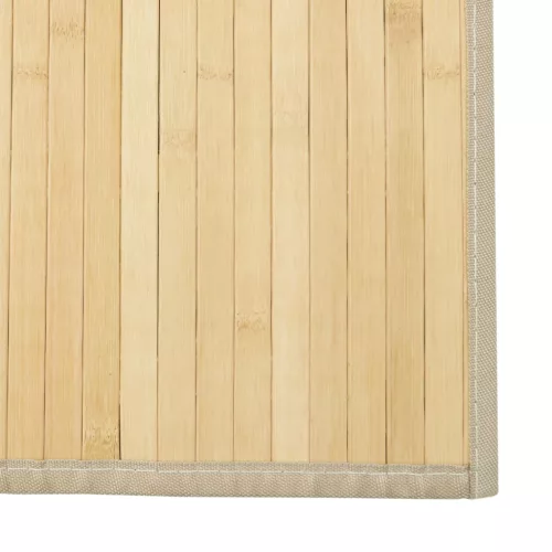Négyszögletű világos természetes bambusz szőnyeg 100 x 200 cm