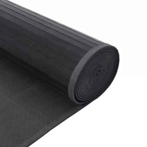 Négyszögletű szürke bambusz szőnyeg 100 x 200 cm