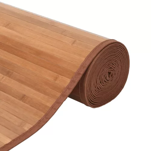 Négyszögletű természetes bambusz szőnyeg 100 x 300 cm