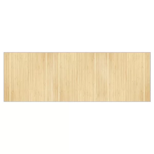 Négyszögletű világos természetes bambusz szőnyeg 100 x 300 cm