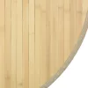 Kerek világos természetes bambusz szőnyeg 60 cm