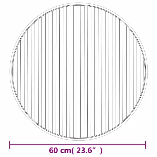 Kerek világos természetes bambusz szőnyeg 60 cm