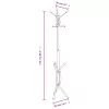 Fekete porszórt vas ruhafogas 176 cm
