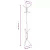 Fehér porszórt vas ruhafogas 176 cm