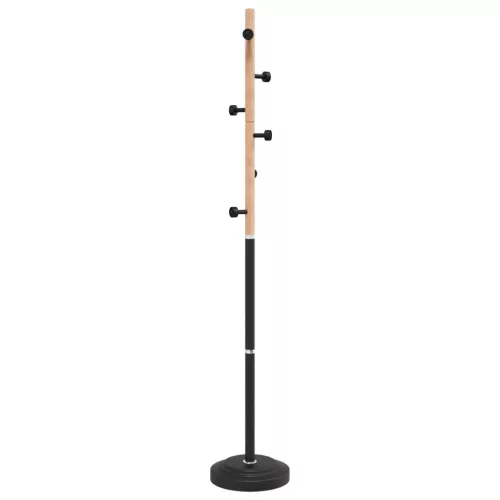 Fekete porszórt vas ruhafogas 177 cm