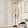 Fekete porszórt vas ruhafogas 177 cm