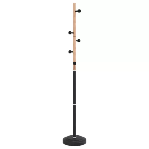 Fekete porszórt vas ruhafogas 177 cm
