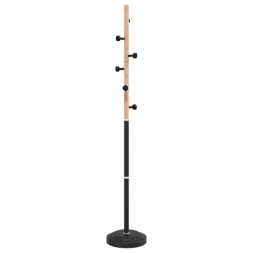 Fekete porszórt vas ruhafogas 177 cm