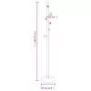 Fehér porszórt vas ruhafogas 177 cm