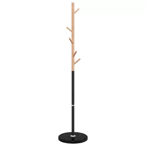 Fekete porszórt vas ruhafogas 172 cm