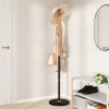Fekete porszórt vas ruhafogas 172 cm