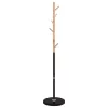 Fekete porszórt vas ruhafogas 172 cm