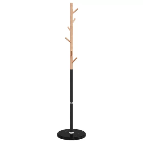 Fekete porszórt vas ruhafogas 172 cm
