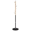 Fekete porszórt vas ruhafogas 172 cm