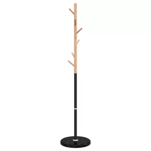 Fekete porszórt vas ruhafogas 172 cm